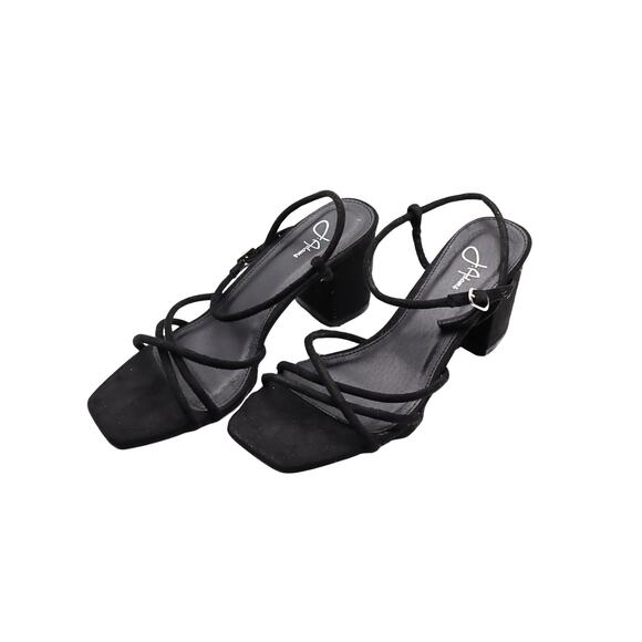 J.ADAMS Camila Heels – Black Vegan Suede - US 6.5 - Picture 1 of 3